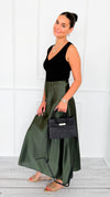 Isabella Italian Skirt- Olive-170 Bottoms-SEE YOU IN ROME-Coastal Bloom Boutique, find the trendiest versions of the popular styles and looks Located in Indialantic, FL