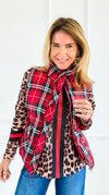 Plaid Printed Padded Vest - Red-150 Cardigans/Layers-Jodifl-Coastal Bloom Boutique, find the trendiest versions of the popular styles and looks Located in Indialantic, FL