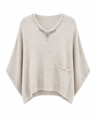 Crown Jewel Italian Knit Top- Oyster