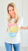 Banana Vibes Italian Graphic tee-110 Short Sleeve Tops-ZR ITALY-Coastal Bloom Boutique, find the trendiest versions of the popular styles and looks Located in Indialantic, FL