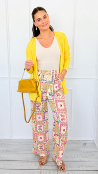 Waffle Winks Elastic Pants-170 Bottoms-DOE AND RAE-Coastal Bloom Boutique, find the trendiest versions of the popular styles and looks Located in Indialantic, FL