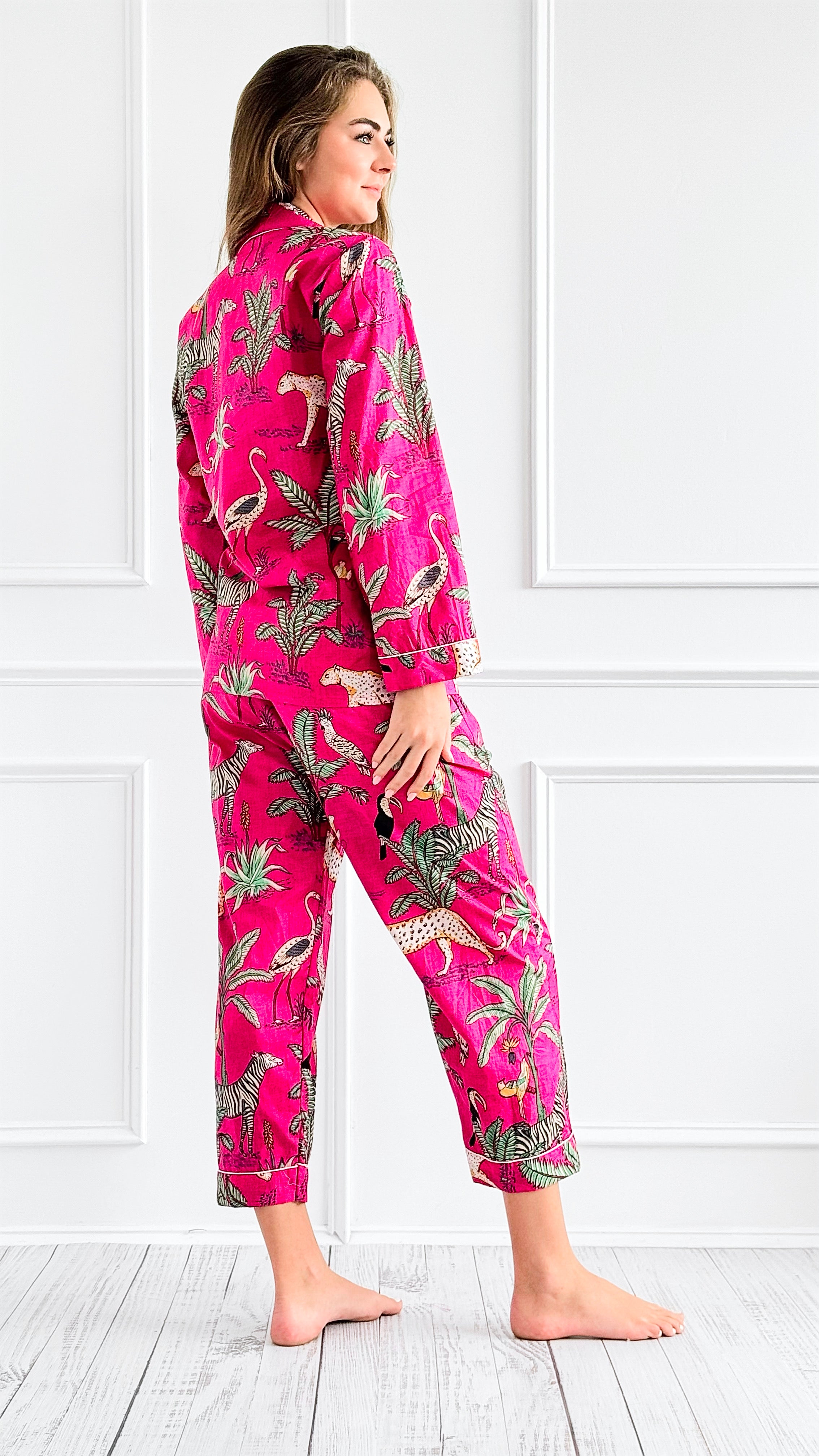 Tropical Paradise Cotton Pajama Set-220 Intimates-bhavnas boutique-Coastal Bloom Boutique, find the trendiest versions of the popular styles and looks Located in Indialantic, FL