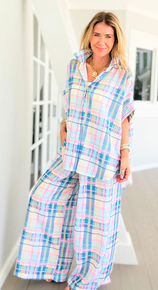 Pre Auth Pastel Plaid Italian Pant