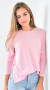 Hung Up Top - Cool Pink-130 Long Sleeve Tops-Mono B-Coastal Bloom Boutique, find the trendiest versions of the popular styles and looks Located in Indialantic, FL