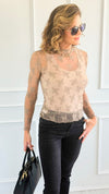 Lace Sheer Layering Top - Cocoa-130 Long Sleeve Tops-Zenana-Coastal Bloom Boutique, find the trendiest versions of the popular styles and looks Located in Indialantic, FL