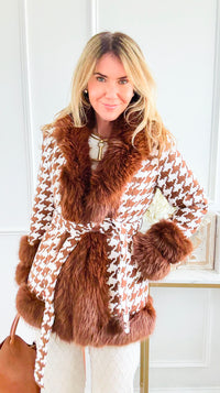 Coco Contrast Faux Fur Coat-160 Jackets-Rousseau-Coastal Bloom Boutique, find the trendiest versions of the popular styles and looks Located in Indialantic, FL