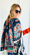 Bohemian Tapestry of Elegance Wrap-150 Cardigans/Layers-Original USA-Coastal Bloom Boutique, find the trendiest versions of the popular styles and looks Located in Indialantic, FL