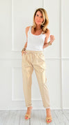 Luxe Layer Italian Jogger- Gold-180 Joggers-SEÑORITA C-Coastal Bloom Boutique, find the trendiest versions of the popular styles and looks Located in Indialantic, FL