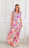 Floral Mix Printed Maxi Dress-Multicolor-200 dresses/jumpsuits/rompers-Flying Tomato-Coastal Bloom Boutique, find the trendiest versions of the popular styles and looks Located in Indialantic, FL