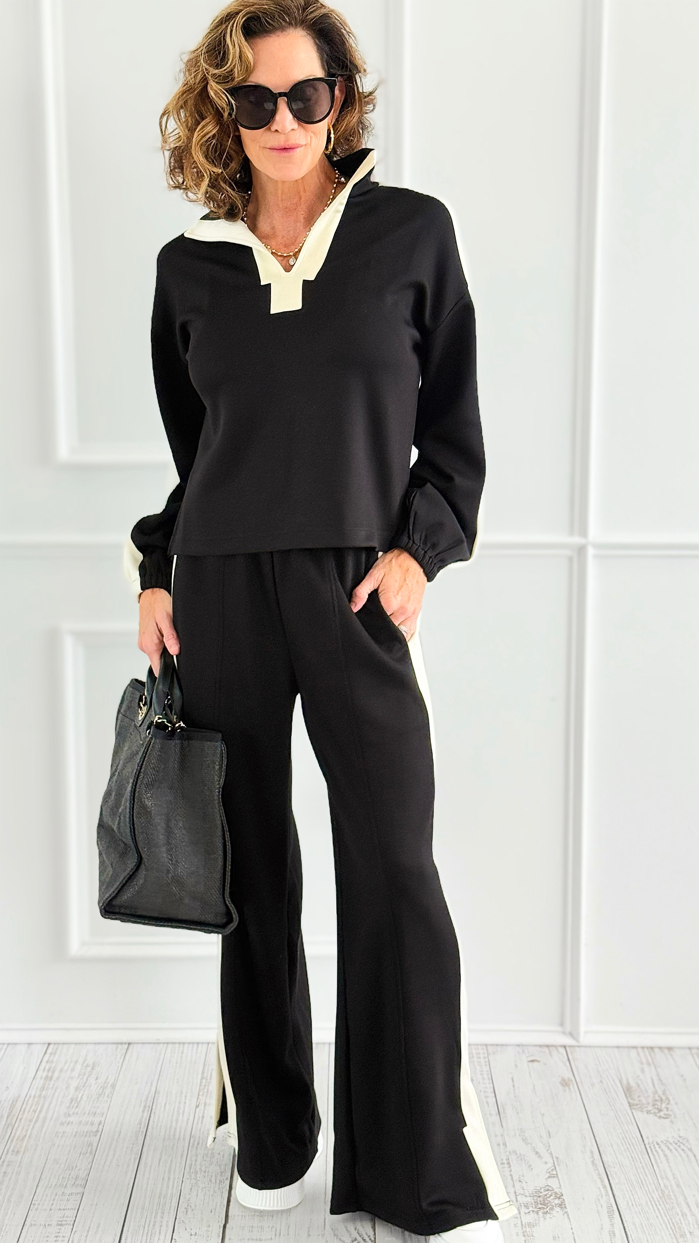 Street Luxe Drawstring Pant Set-210 Loungewear/Sets-ENTRO-Coastal Bloom Boutique, find the trendiest versions of the popular styles and looks Located in Indialantic, FL