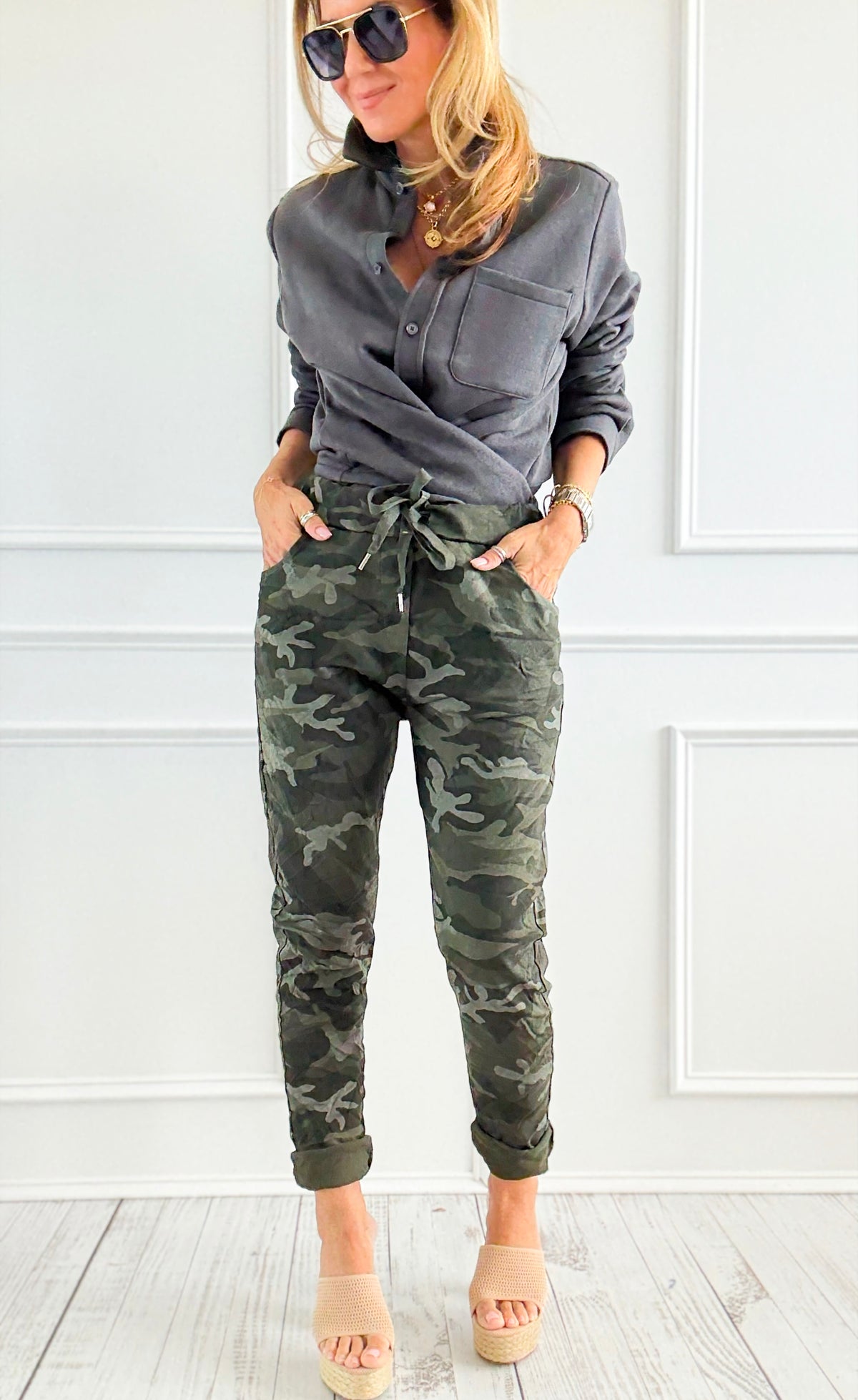 Urban Camo Italian Jogger- Olive