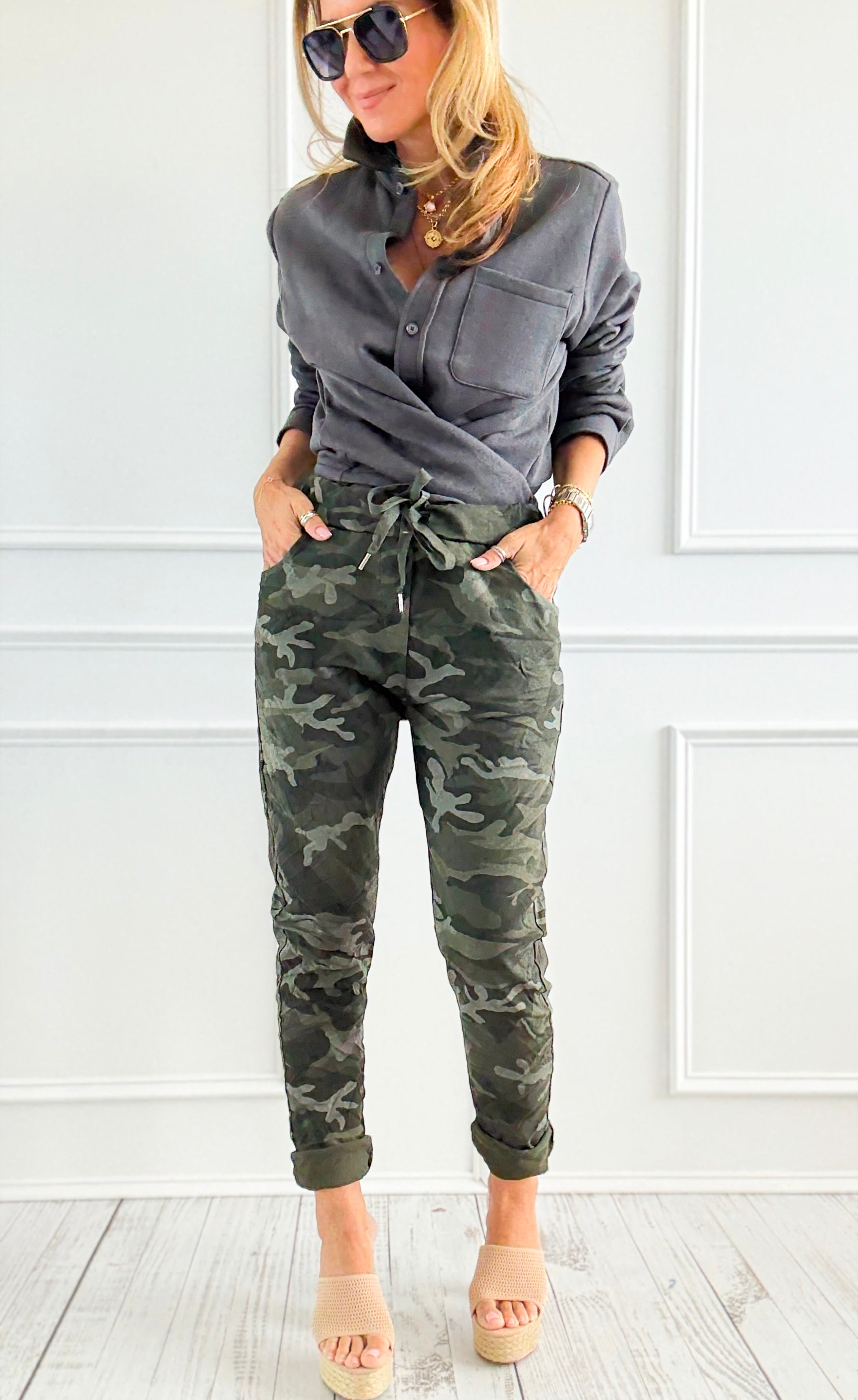 Urban Camo Italian Jogger- Olive