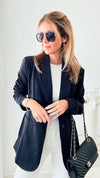 Personal Record Belted Blazer - Black-160 Jackets-HYFVE-Coastal Bloom Boutique, find the trendiest versions of the popular styles and looks Located in Indialantic, FL