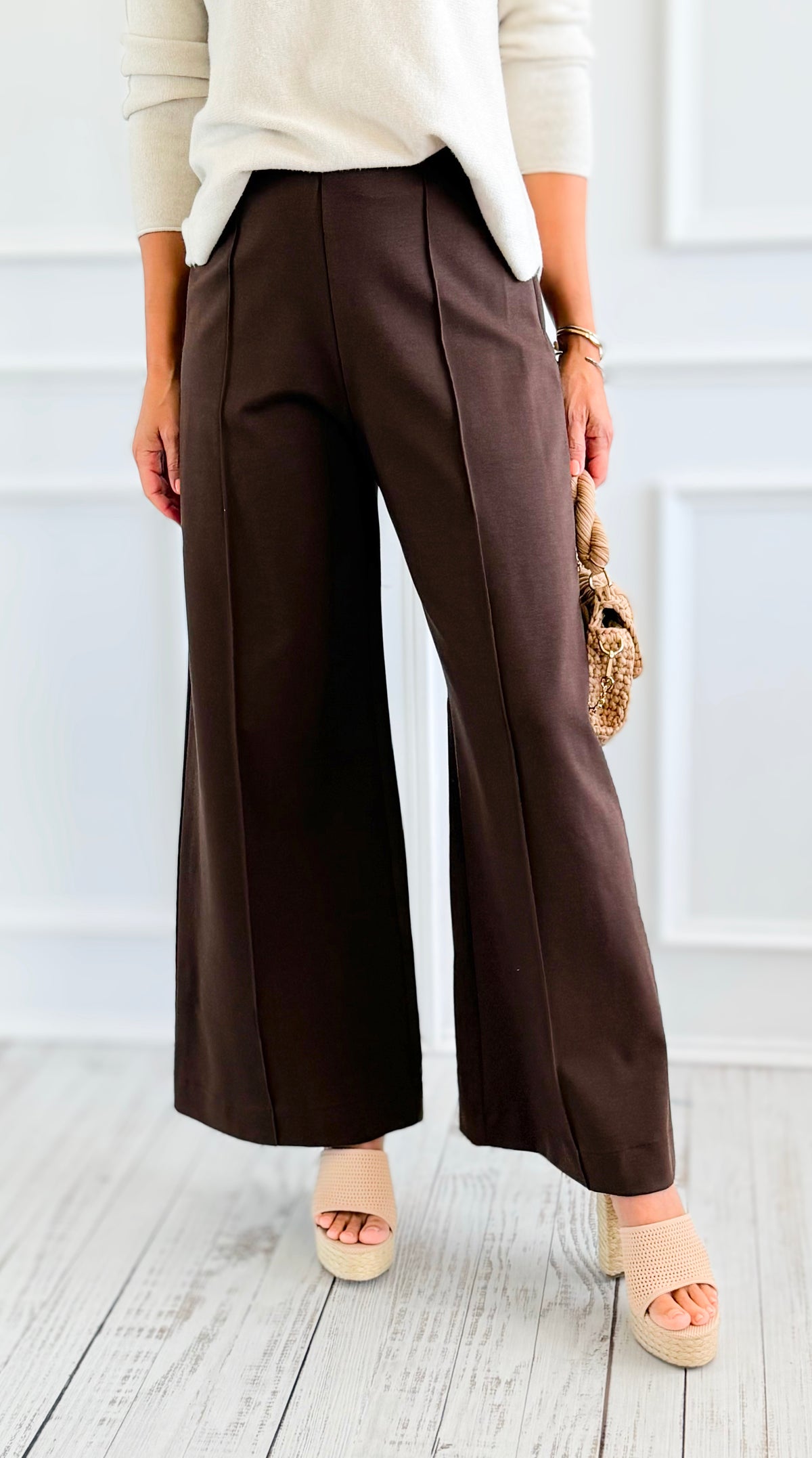 Essential Italian Flare- Leg Pant-100 Pants-STAR SRL-Coastal Bloom Boutique, find the trendiest versions of the popular styles and looks Located in Indialantic, FL