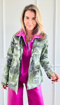 Forest Edge Utility Jacket-160 Jackets-mystree-Coastal Bloom Boutique, find the trendiest versions of the popular styles and looks Located in Indialantic, FL