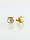 Iridescent Stone Stud Earrings - Mother of Pearl-230 Jewelry-Betty Carre-Coastal Bloom Boutique, find the trendiest versions of the popular styles and looks Located in Indialantic, FL
