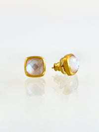 Iridescent Stone Stud Earrings - Mother of Pearl-230 Jewelry-Betty Carre-Coastal Bloom Boutique, find the trendiest versions of the popular styles and looks Located in Indialantic, FL