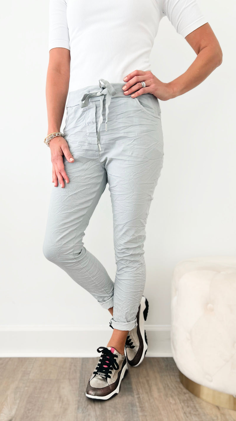 Love Endures Italian Jogger - Light Grey-180 Joggers-Italianissimo-Coastal Bloom Boutique, find the trendiest versions of the popular styles and looks Located in Indialantic, FL
