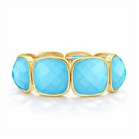 Luxe Facet Link Bracelet - Turquoise