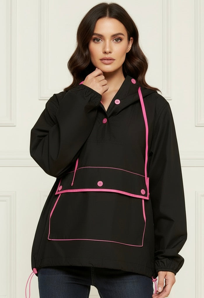 Neon Pop Windbreaker Jacket-160 Jackets-ROUSSEAU-Coastal Bloom Boutique, find the trendiest versions of the popular styles and looks Located in Indialantic, FL
