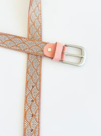 Cz Glam Italian Belt - Two Tone-260 Other Accessories-Italianissimo-Coastal Bloom Boutique, find the trendiest versions of the popular styles and looks Located in Indialantic, FL