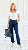Viscose Modal Jogger Pant - Navy-210 Loungewear/Sets-Rae Mode-Coastal Bloom Boutique, find the trendiest versions of the popular styles and looks Located in Indialantic, FL