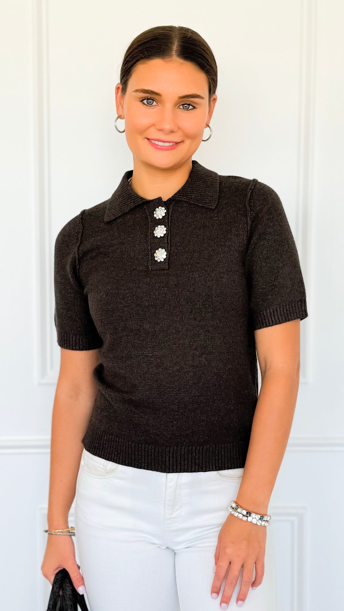 Midnight in Paris Knit Top-140 Sweaters-White Birch-Coastal Bloom Boutique, find the trendiest versions of the popular styles and looks Located in Indialantic, FL