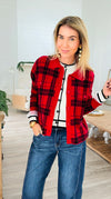 Aspen Après Ski Plaid Cardigan-150 Cardigans/Layers-White Birch-Coastal Bloom Boutique, find the trendiest versions of the popular styles and looks Located in Indialantic, FL