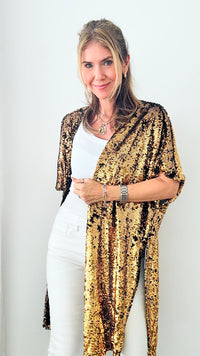 Stadium Tour Sequins Cardigan - Gold-150 Cardigan Layers-Rousseau-Coastal Bloom Boutique, find the trendiest versions of the popular styles and looks Located in Indialantic, FL