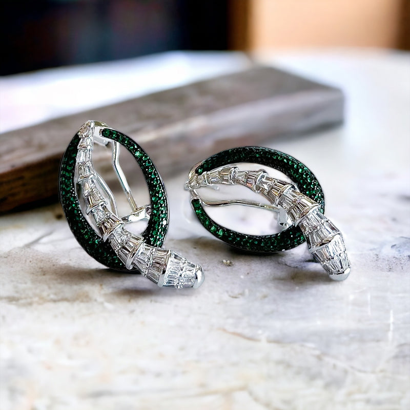 Sterling Silver Two Tone Snake Earrings-230 Jewelry-NYC-Coastal Bloom Boutique, find the trendiest versions of the popular styles and looks Located in Indialantic, FL