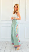 Botanical Charm Wide-Leg Pants-170 Bottoms-Aratta-Coastal Bloom Boutique, find the trendiest versions of the popular styles and looks Located in Indialantic, FL