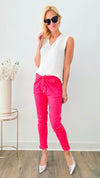 Love Endures Italian Jogger - Raspberry-180 Joggers-Italianissimo-Coastal Bloom Boutique, find the trendiest versions of the popular styles and looks Located in Indialantic, FL
