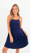 Moonlight Whisper Flare Dress-200 Dresses/Jumpsuits/Rompers-Blu Pepper-Coastal Bloom Boutique, find the trendiest versions of the popular styles and looks Located in Indialantic, FL