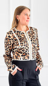 Leopard Zip-Up Jacket-170 Bottoms-Her Bottari-Coastal Bloom Boutique, find the trendiest versions of the popular styles and looks Located in Indialantic, FL