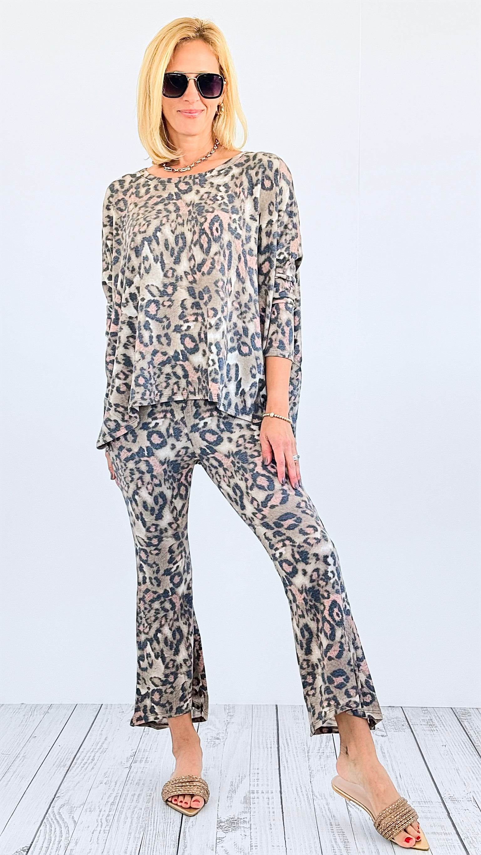 Wildly Leopard Lounge Pants-170 Bottoms-mystree-Coastal Bloom Boutique, find the trendiest versions of the popular styles and looks Located in Indialantic, FL