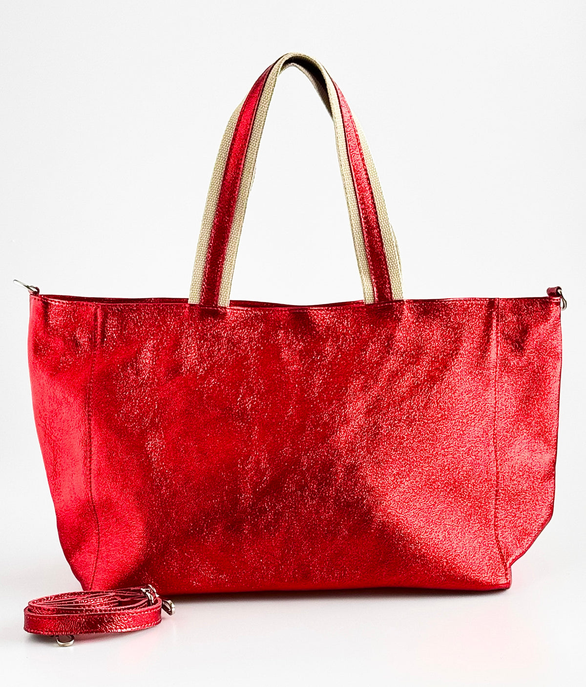 Italian Crimson Luxe Tote Bag-240 Bags-DEDA LEATHER-Coastal Bloom Boutique, find the trendiest versions of the popular styles and looks Located in Indialantic, FL