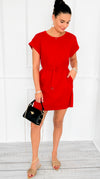 Laid-Back Elegance Cinched Dress-200 Dresses/Jumpsuits/Rompers-Jodifl-Coastal Bloom Boutique, find the trendiest versions of the popular styles and looks Located in Indialantic, FL