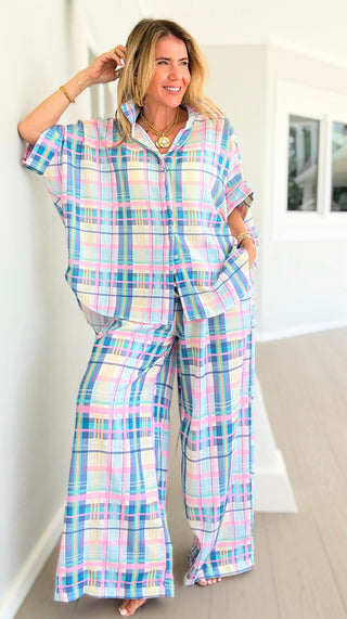 Pre Auth Pastel Plaid Italian Pant