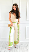 Border Bloom Italian Pants-100 Pants-K2-Coastal Bloom Boutique, find the trendiest versions of the popular styles and looks Located in Indialantic, FL