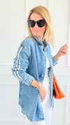 Track the Trends Denim Top-130 Long Sleeve Tops-White Birch-Coastal Bloom Boutique, find the trendiest versions of the popular styles and looks Located in Indialantic, FL