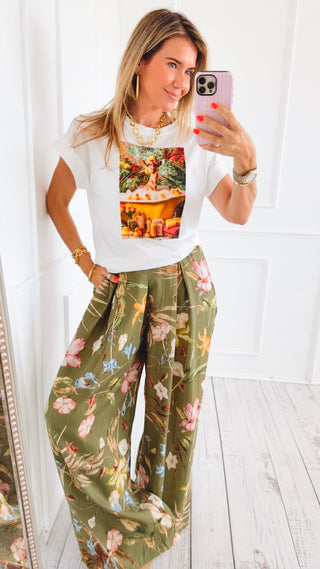 The Finley Hidden Oasis Italian Pant- Green