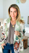 Tropic Jungle Italian Blazer-160 Jackets-Italianissimo-Coastal Bloom Boutique, find the trendiest versions of the popular styles and looks Located in Indialantic, FL
