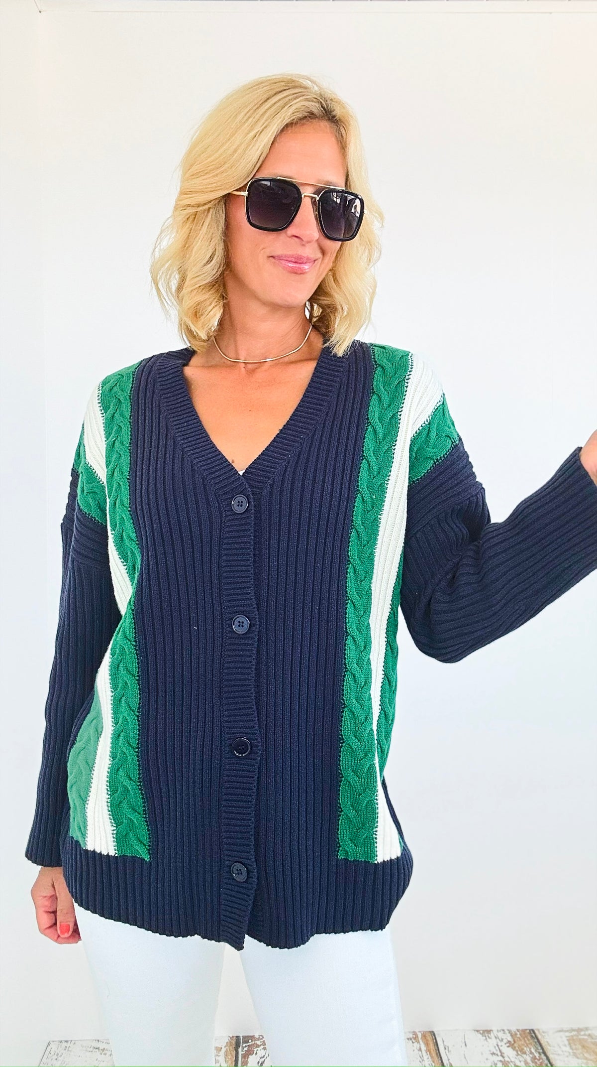 Forest Trail Colorblock Cardigan-150 Cardigan Layers-LALAVON-Coastal Bloom Boutique, find the trendiest versions of the popular styles and looks Located in Indialantic, FL