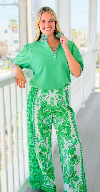 Floral Garden Wide Leg Pants