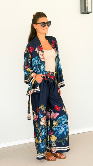 Peony Paradise Italian Set- Navy