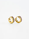 Stainless Steel Two Tone Huggie Earring-230 Jewelry-NYC-Coastal Bloom Boutique, find the trendiest versions of the popular styles and looks Located in Indialantic, FL