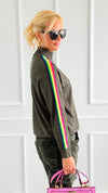 Rainbow Runway Sweater-Deep Forest-140 Sweaters-V SKY-Coastal Bloom Boutique, find the trendiest versions of the popular styles and looks Located in Indialantic, FL