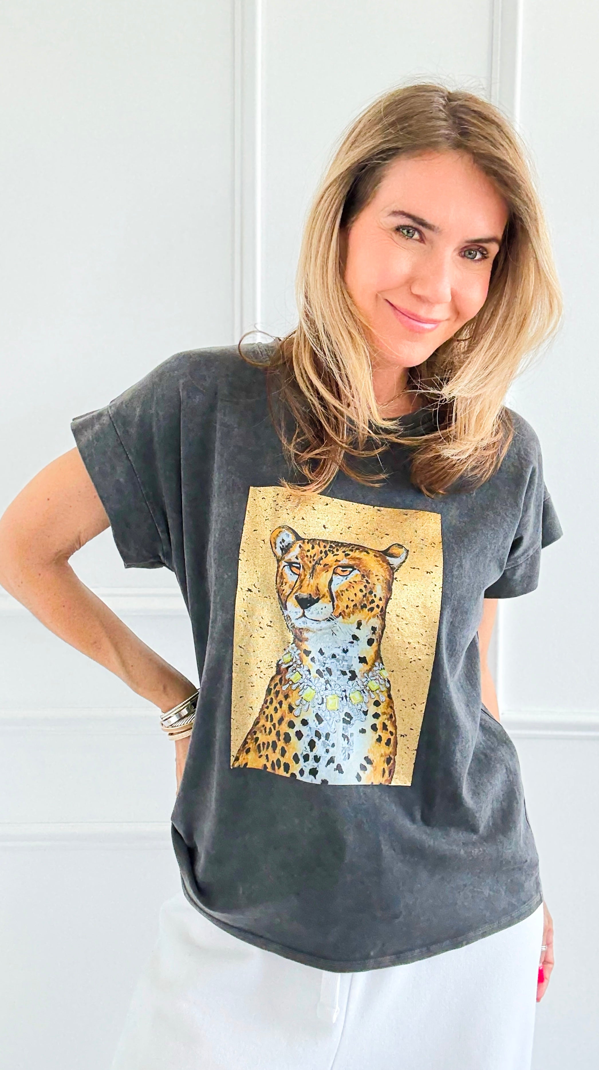 Glam Majesty Italian Graphic Tee-110 Short Sleeve Tops-Italianissimo-Coastal Bloom Boutique, find the trendiest versions of the popular styles and looks Located in Indialantic, FL