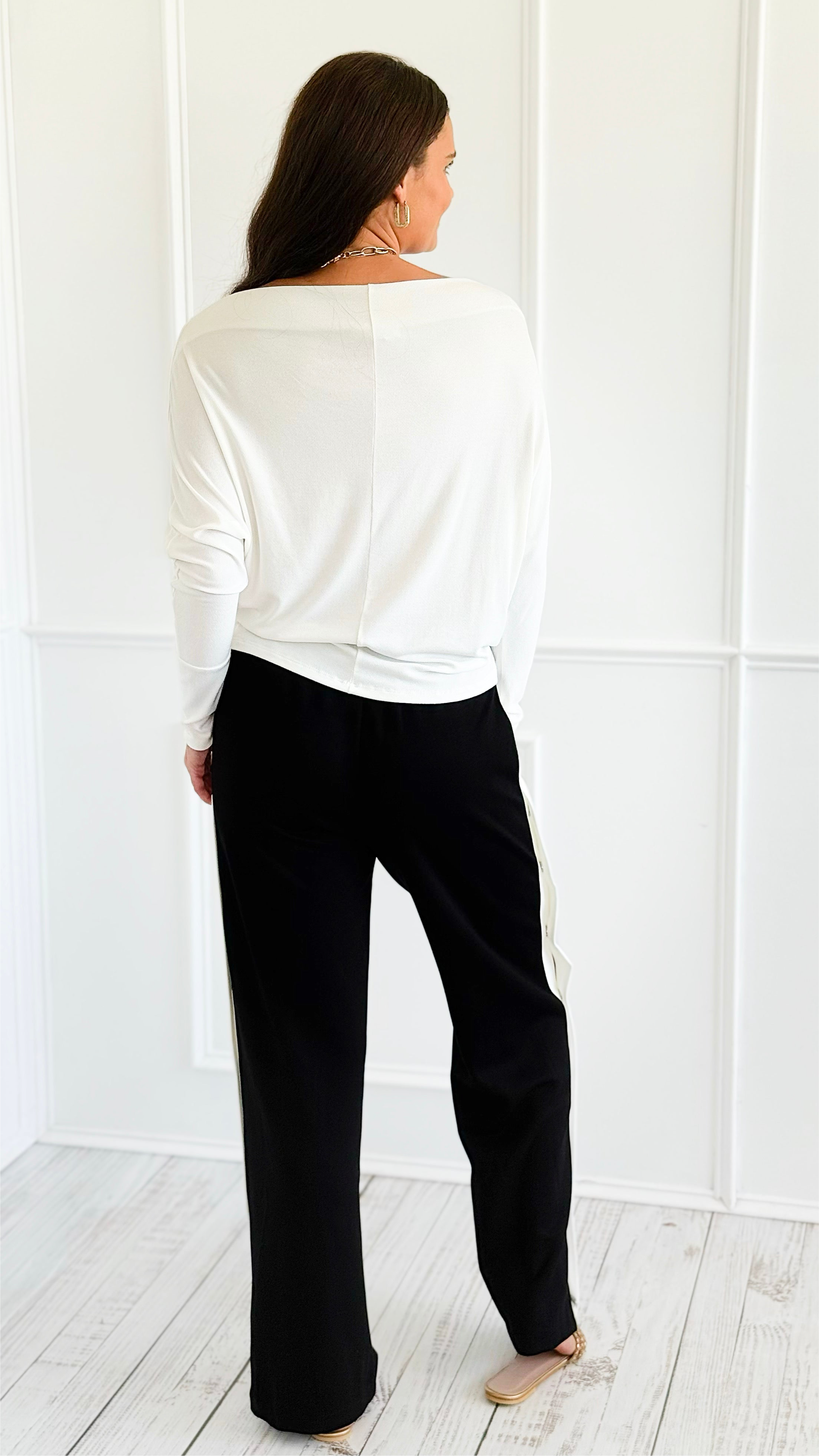 Side Hustle Snap Track Pants-170 Bottoms-White Birch-Coastal Bloom Boutique, find the trendiest versions of the popular styles and looks Located in Indialantic, FL
