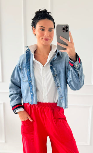 CB Custom - Society Stripe Denim Jacket